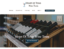 Tablet Screenshot of heartoftexaswinetours.com